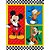 Caderno Brochura 1/4 Capa Dura Mickey 80 Folhas - Pacote com 5 Unidades - Imagem 1