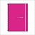 Caderno 01X1 Capa Dura SLIM Color Universitário CPPP PINK 80 Folhas Pacote com 4 - Imagem 2