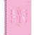 Caderno 01X1 Capa Dura Love PINK 80 Folhas Pacote com 4 - Imagem 7