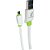 Cabo USB FLAT/MICRO USB -30A/1M Branco - Imagem 1