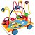 Brinquedo Pedagógico Carrinho Aramado Madeira 17X13X14,5CM com 3 Circuitos e 15 Peças - Imagem 1