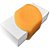 Borracha Branca Eraser Capa Plástica Laranja - Imagem 3