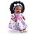 Boneca com Mecanismo Angelina Negra 62 Frases 48CM - Imagem 2