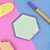 Bloco para Rascunho Decorado Hello Hexágono 30 Folhas - Imagem 3