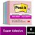 Bloco de Recado POST-IT Coleção para Viajar 76X76MM Pacote com 06 - Imagem 3