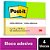 Bloco de Recado POST-IT 653 Neon 38X50MM com 100 Folhas - Pacote com 4 Unidades - Imagem 3