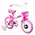 Bicicleta Infantil ARO 12 ARCO IRIS BRANCO/ROSA - Imagem 1