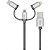 Cabo USB Trio Micro USB/TYPE com Lightnin - Imagem 2