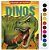 Livro Aquarela Dinos 27X28CM 16 Páginas - Imagem 1