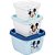 Conjunto de Potes Plásticos Conect Quadrados Mickey - 3 Potes - Imagem 1