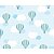Papel de Parede Plástico Adesivo 45CMX15M Baloes Azul - Imagem 1