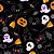TNT Estampado Halloween Neon 1,40M X 25M Fundo Preto - 40G - Imagem 1