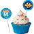 Topo de BOLO/DOCE HOT Wheels Bandeirinha para Doce 10,5X15 PCT com 08 - Imagem 1