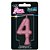 Vela para Aniversário Nº04 Glitter Rosa - Caixa com 10 Unidades - Imagem 1