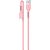 Cabo USB Letron Micro USB 2.4A 1M Rosa - Imagem 1