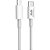 Cabo USB Letron Tipo C TPE 1 Metro Branco - Imagem 1