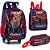 Mochila Infantil com Rodinha DARK Spider G Est+lancheira - Imagem 1