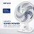 Ventilador de Mesa Super Power 220V 40CM Branco - Imagem 7
