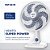Ventilador de Mesa Super Power 220V 30CM Branco - Imagem 7