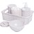 Utensílios para Banheiro KIT Higiene Trama BABY 5 Peças Branco - Imagem 1