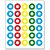 Reforço Auto Adesivo Colorido 5 Folhas - Cartela com 30 Unidades - Imagem 3