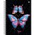 Caderno 01X1 Capa Dura Papilio Holográfico 80 Folhas - Pacote com 4 - Imagem 5