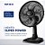 Ventilador de Mesa Super Power 127V 30CM Preto com 6 PÁS - Imagem 7