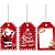 Etiqueta Presente Natal TAG de para C/BRILHO 5X8CM C/12 - Imagem 1