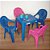 MESINHA/CADEIRA Mesa Infantil Decorada Azul - Imagem 3