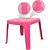 MESINHA/CADEIRA Mesa Infantil Decorada Rosa - Imagem 3