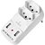 Adaptador de Tomada 2 Entradas Tripolar com USB Branco - Bivolt - Imagem 2