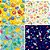 Papel de Presente 50X60CM Couchê Fantasia Infantil II 4 Modelos Pacote com 40 - Imagem 3