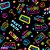TNT Estampado 1,40M 40G Balada Neon - Bobina com 25M - Imagem 1