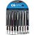 Caneta Retrátil CIS Metálic BPM-08 1.0MM Azul Display com 12 - Imagem 2