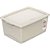Caixa Plástica Multiuso Linho 30L com Tampa - 37,8X53X23,5CM - Imagem 1
