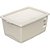Caixa Plástica Multiuso Linho 60L 41X60X30,5 com Tampa - Imagem 1