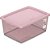 Caixa Plástica Multiuso Rose 15L com Tampa - 29,5X41X18,6CM - Imagem 1