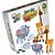 Brinquedo Pedagógico Formas 3D ELEFANTE/GIRAFA MDF - Imagem 1