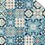 Papel de Parede Plástico Adesivo 45CMX15M Azulejo Azul - Imagem 1