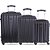 Mala de Viagem 4 Life ABS 360 P-M-G Preto - KIT com 3 Peças - Imagem 1