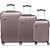 Mala de Viagem Gama 3 ABS 360 P-M-G Bronze - KIT com 3 Peças - Imagem 1