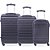 Mala de Viagem TO Trável ABS 360 P-M-G Preto - KIT com 3 Peças - Imagem 2