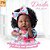 Boneca com Mecanismo Duda Fala Frases Negra 38CM - Imagem 3
