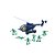 Miniatura Colecionável Forças ARMADAS Helicóptero 6 Peças Pacote - Imagem 1
