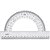 Transferidor MAX Premium 180º Cristal 18CM Blister - Imagem 1