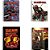 Caderno Universitário 10X1 Capa Dura Deadpool 160 Folhas com Adesivos Pacote com 4 - Imagem 1