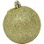 Artigo para Decoração Natal Bola 4CM FOSCA/LISA/GLITTER Ouro Pacote com 6 - Imagem 3