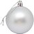 Artigo para Decoração Natal Bola 4CM FOSCA/LISA/GLITTER Prata Pacote com 6 - Imagem 1