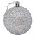 Artigo para Decoração Natal Bola 4CM FOSCA/LISA/GLITTER Prata Pacote com 6 - Imagem 3