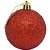 Artigo para Decoração Natal Bola 4CM FOSCA/LISA/GLITTER Vermelha Pacote com 6 - Imagem 3